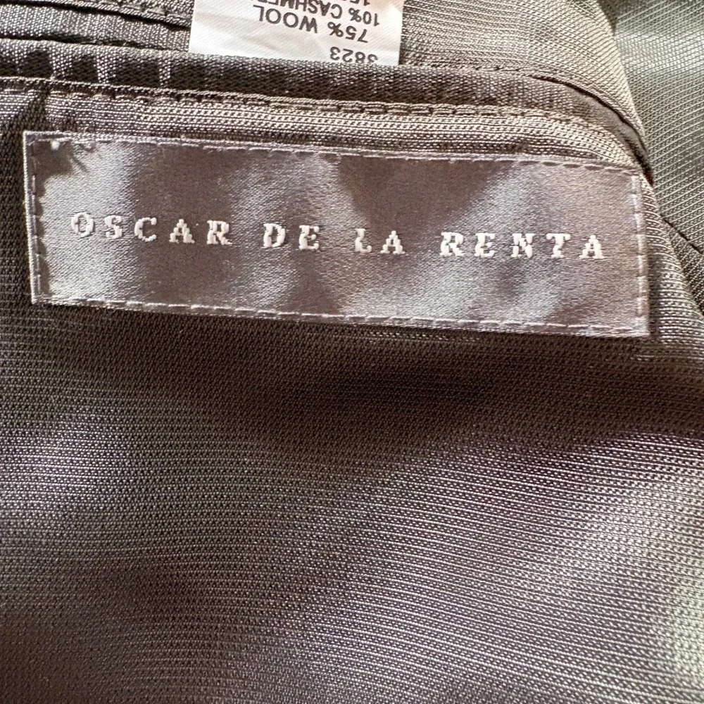 Oscar de la Renta Sport Coat Mens 44S Charcoal Wool Cashmere 3 Button Blazer